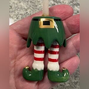 Nora Fleming A143 Jingle Toes Elf Feet (retired) mini